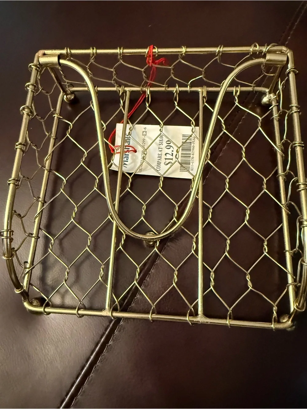 Marshalls Gold Wire Mesh Napkin Holder